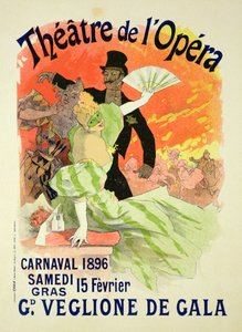 Riproduzione di un poster pubblicitario del Carnevale del 1896 al Théâtre de l